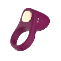 Passion Play Silicone Vibrating Cockring- Purple & Gold Passion Play Silicone Vibrating Cockring- Purple & Gold